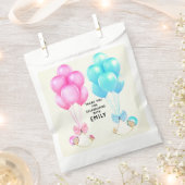 双子の赤ちゃんシャワー フェイバーバッグ (クリップ留めされた状態)