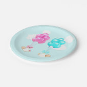 双子の赤ちゃんシャワー ペーパープレート (アングル)