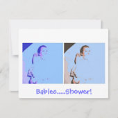 双子の赤ちゃんシャワー 招待状 (正面)