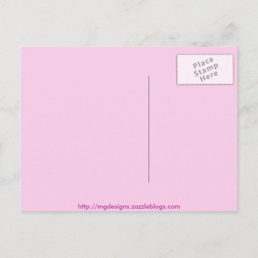 双子の赤ちゃん女の子の発表フォトカード 案内ポストカード (裏面)