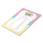 双子の赤ちゃん女の子 – ポッドキャンディーゲームで2つのエンドウ ノートパッド (アングル)