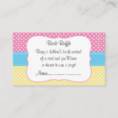 双子の赤ちゃん女の子 – ポッドブックラッフルの2つのエンドウ エンクロージャーカード (裏面)