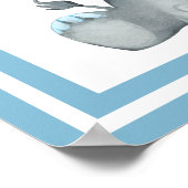 双子の赤ちゃん男の子の歓迎ポスター ポスター (角)