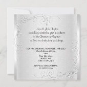 双子の赤ちゃん 女の子と男の子 洗礼 白 招待状 (裏面)