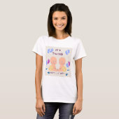 双子の赤ちゃん Tシャツ (正面フル)