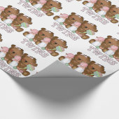 双子の赤ん坊の女の子が包装紙 ラッピングペーパー (角)