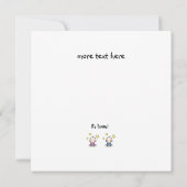 双子の赤ん坊の女の子の名前を祝う カード (裏面)