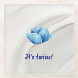 双子の開花 ガラスコースター