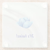 双子の開花 ガラスコースター (裏面)