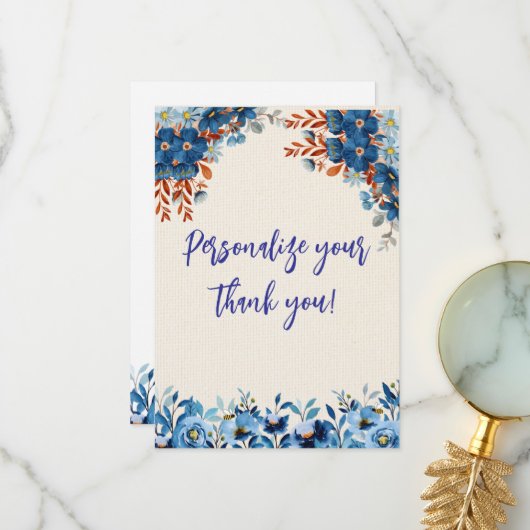 双子の開花 サンキューカード (正面/裏面インサイチュ)