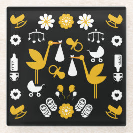 双子の非性茎の配信 ガラスコースター