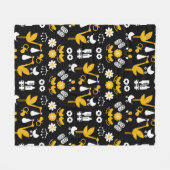 双子の非性茎の配信 フリースブランケット (正面(横))