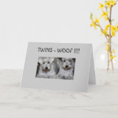 双子の養子縁組 カード (黄色い花)