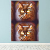双子の黒猫 キャンバスプリント (インサイチュ (ウッドフロア))