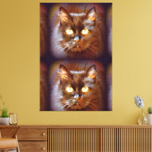 双子の黒猫 キャンバスプリント (インサイチュ (リビング))