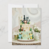 双子の1歳の誕生日招待状 招待状 (裏面)