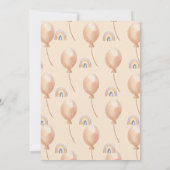 双子の1歳の誕生日 水彩テディベア 招待状 (裏面)