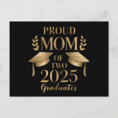 双子の2025年卒業生の自慢の母 案内ポストカード (正面)
