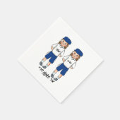 双子の3歳の男の子アップシェリンナプキン スタンダードカクテルナプキン (角)