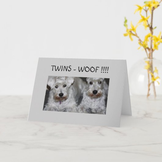 双子の***養子*** カード (黄色い花)