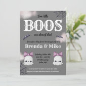 双子のBOOSがもうすぐ生まれる！ゴーストベイビーシャワー 招待状 (スタンド正面)
