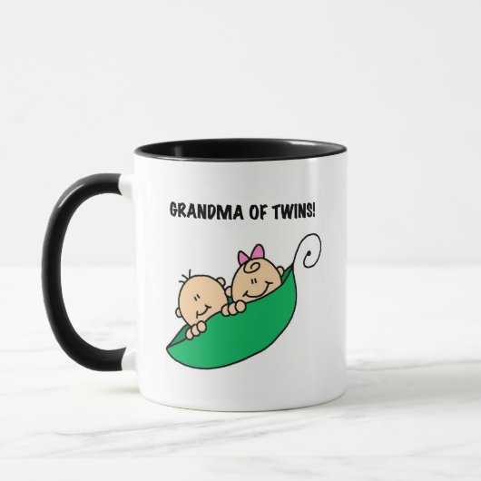 双子のTシャツとプレゼントのおばあちゃん マグカップ (左)