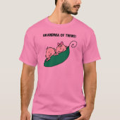 双子のTシャツとプレゼントのおばあちゃん Tシャツ (正面)