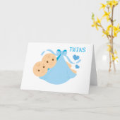 双子は二重の愛とおもしろい カード (黄色い花)