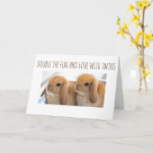 双子は愛とおもしろいを倍にする カード (黄色い花)