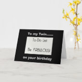 双子は毎日素晴らしい(誕生日の願い) カード (黄色い花)