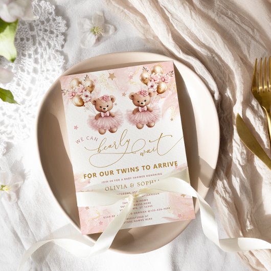 双子は赤ちゃんシャワーを心待ちにできる 招待状