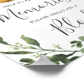 双子は赤ん坊シャワー飾のブロック記号 ポスター (角)