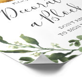 双子は赤ん坊シャワー飾のブロック記号 ポスター (角)