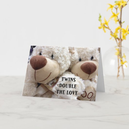 双子を持つことで思い出と喜びを倍にする カード (黄色い花)