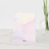 双子を期待：ボホフローラとラベンダーの水色 招待状 (裏面)