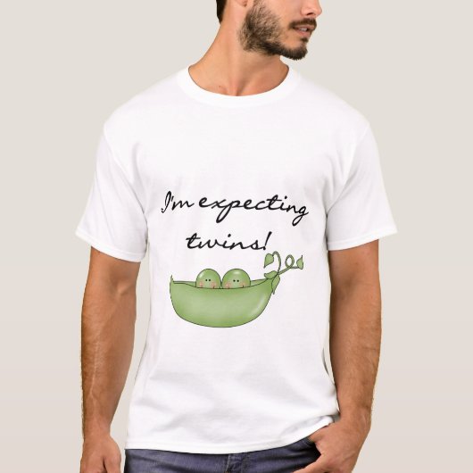 双子を期待 – Peas in a Pod Tシャツ (正面)