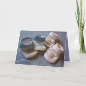 双子を発表するカード 案内状 (正面)