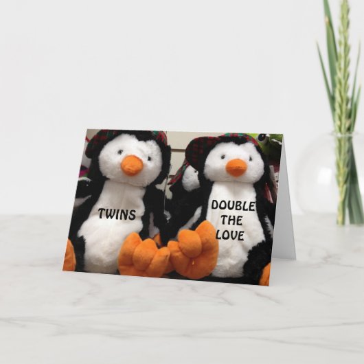 双子を育てるときは、愛を２倍にしよう カード (正面)