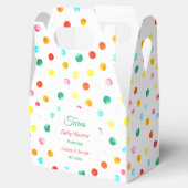 双子カラフル赤ちゃんシャワードットパターン フェイバーボックス (オープン)