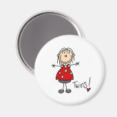 双子スティックフィギュア磁石を期待 マグネット (正面/裏面)