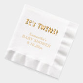 双子バースデー 名前 箔ナプキン (左)