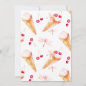 双子出産のお知らせ。ベビーシャワーのご招待 (裏面)