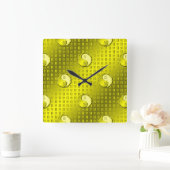 双子双子座 スクエア壁時計 (ホーム)