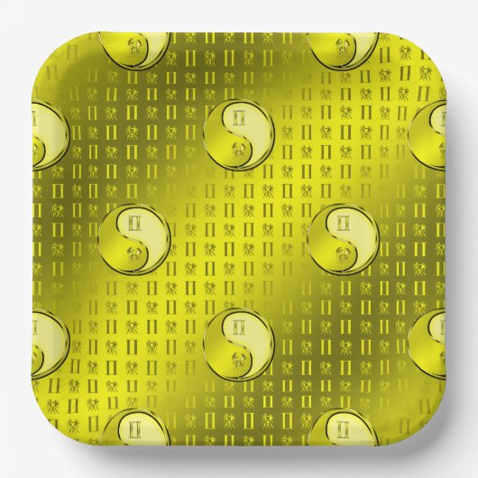 双子双子座 ペーパープレート (正面)