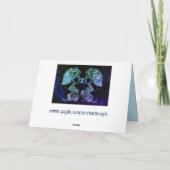 双子双子座〔占星術の〕十二宮図グリーティングカード カード (裏面)