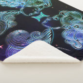 双子双子座〔占星術の〕十二宮図毛布 シェルパブランケット (3/4)