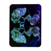 双子双子座〔占星術の〕十二宮図磁石 マグネット (縦)