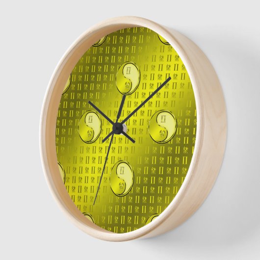 双子双子座 壁時計 (傾斜)