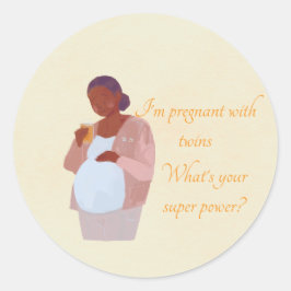 双子妊娠すごい中 ラウンドシール