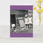 双子姉妹 カード (黄色い花)